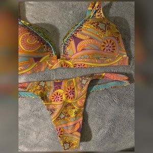 Vintage Body IPEX by Victoria’s Secret Bra Panties Set Beaded Sequins
